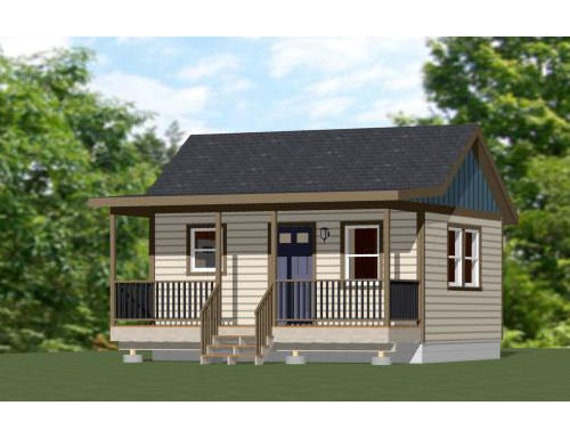 20x16 Tiny House 1 Bedroom 1 Bath 320 Sq Ft Pdf Floor Plan Instant Download Model 4a