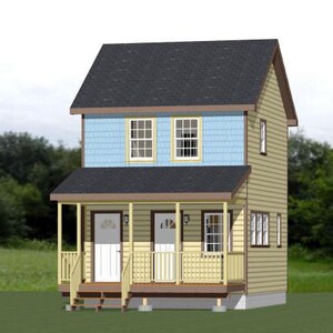 16x20 Duplex -- 557 sq ft -- PDF Floor Plan -- Instant Download -- Model 13C