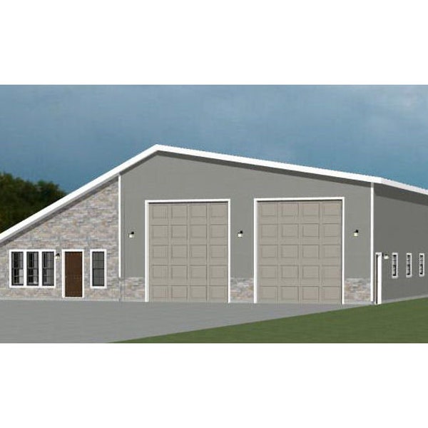 Rv Garage Plan With Apartment Etsy