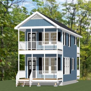 14x28 House -- 1-Bedroom 1.5-Bath -- 749 sq ft -- PDF Floor Plan -- Instant Download -- Model 6G