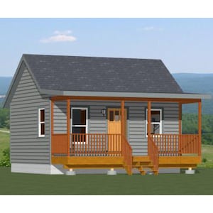 20x16 Tiny House -- 1-Bedroom 1-Bath -- 320 sq ft -- PDF Floor Plan -- Instant Download -- Model 3
