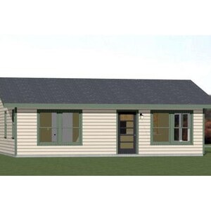 30x24 House -- 1-Bedroom 1-Bath -- 720 sq ft -- PDF Floor Plan -- Instant Download -- Model 1B