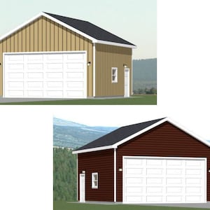 Models 1b And 1f 30x20 2 Car Garages 9ft Walls 600 Sq Ft Instant Download Pdf Floor Plan Art Collectibles Drawing Illustration Dekorasyonu Net