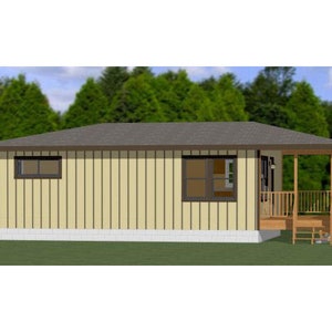 30x20 House -- 2-Bedroom 1-Bath -- 600 sq ft -- PDF Floor Plan -- Instant Download -- Model 3
