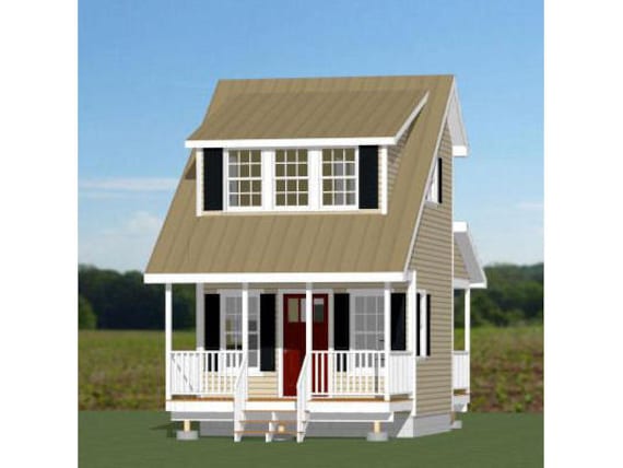 Plans De Petite Maison 14x45 Pieds (4,2x14m) - 4 Chambres, 5 Salles De Bain, Toit Cabanon, Style Moderne