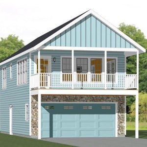 Maison 20x40 -- 1 chambre 1,5 salle de bain -- 965 pieds carrés -- Plan d'étage PDF -- Téléchargement instantané -- Modèle 6F