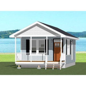 16x30 Tiny House -- 1 camera da letto 1 bagno -- 480 piedi quadrati -- Planimetria PDF -- Download istantaneo -- Modello 4B