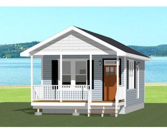 16x30 Tiny House -- 1-Bedroom 1-Bath -- 480 sq ft -- PDF Floor Plan -- Instant Download -- Model 4B