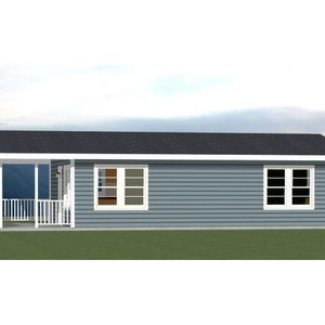 30x20 huis - 2 slaapkamers en 1 badkamer - 600 vierkante meter - PDF-plattegrond - Direct downloaden - Model 2C