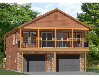 28x36 Haus -- 2-Bedroom 1.5-Bath -- 400m² -- PDF Grundriss -- Sofort Download -- Model 4