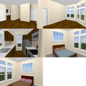36x26 House 2-Bedroom 1-Bath 820 sq ft PDF Floor Plan Instant Download Model 2 image 3