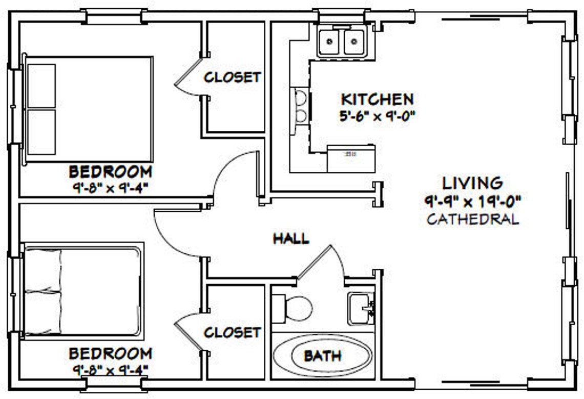 2 bedroom 1 bath