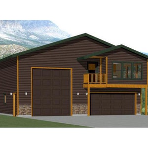 40x42 House -- 1-Bedroom 1.5-Bath -- 1,153 sq ft -- PDF Floor Plan -- Instant Download -- Model 2