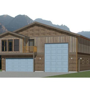 40x48 House -- 2-Bedroom 1.5-Bath -- 1,350 sq ft -- PDF Floor Plan -- Instant Download -- Model 1B