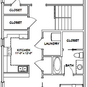 44x48 House 1-bedroom 1.5-bath 1,648 Sq Ft PDF Floor Plan Instant ...