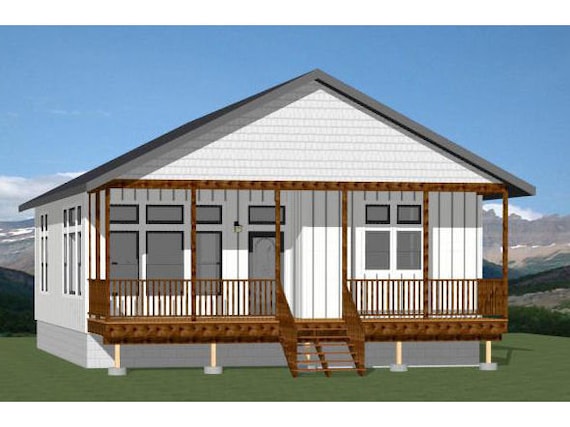 30x40 House 2 Bedroom 2 Bath 1 136 Sq Ft Pdf Floor Plan Instant Download Model 1a