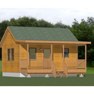 20x16 Tiny House -- 1-Bedroom 1-Bath -- 320 sq ft -- PDF Floor Plan -- Instant Download -- Model 4