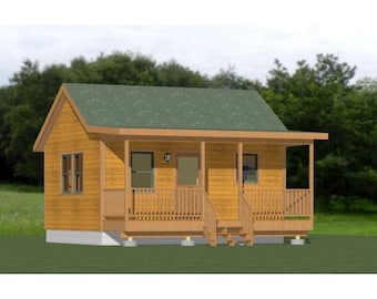 20x16 Tiny House -- 1-Bedroom 1-Bath -- 320 sq ft -- PDF Floor Plan -- Instant Download -- Model 4