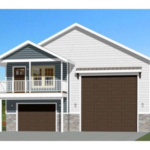 36x42 House -- 1-Bedroom 1.5-Bath -- 961 sq ft -- PDF Floor Plan -- Instant Download -- Model 2F
