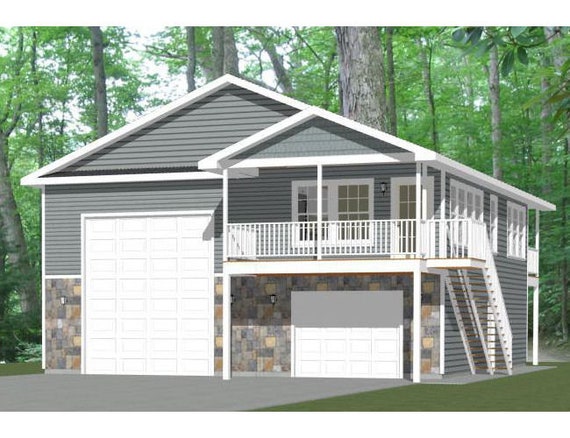 36x40 House 1 Bedroom 1 5 Bath 902 Sq Ft Pdf Floor Plan Instant Download Model 1i