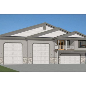 60x50 House -- 2-Bedroom 2.5-Bath -- 1,694 sq ft -- PDF Floor Plan -- Instant Download -- Model 1B