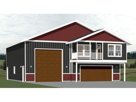 44x48 House 2 Bedroom 1 5 Bath 1 528 Sq Ft Pdf Floor Plan Instant Download Model 5h