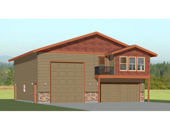 40x42 House 2 Bedroom 1 5 Bath 1 153 Sq Ft Pdf Floor Plan Instant Download Model 1a