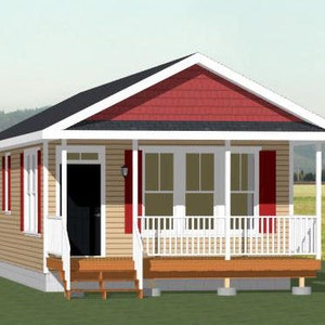 18x40 House -- 2-Bedroom 1-Bath -- 720 sq ft -- PDF Floor Plan -- Instant Download -- Model 4B