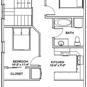 60x50 House 3-bedroom 2.5-bath 1,703 Sq Ft PDF Floor Plan Instant ...