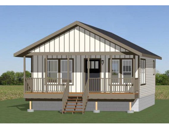 22x32 House 1 Bedroom 1 Bath 704 Sq Ft Pdf Floor Plan Etsy