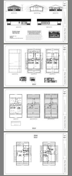 28x36 House 2-bedroom 1-bath 1,008 Sq Ft PDF Floor Plan Instant ...