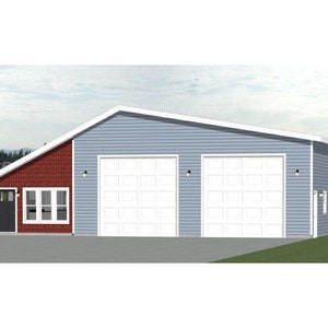 50x48 2 RV Garage -- 1 Br 1 Ba -- PDF Floor Plan -- 2,374 sq ft -- Instant Download -- Model 2A