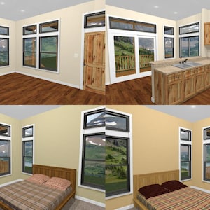 30x32 House 2-Bedroom 2-Bath 960 sq ft PDF Floor Plan Instant Download Model 4 image 3