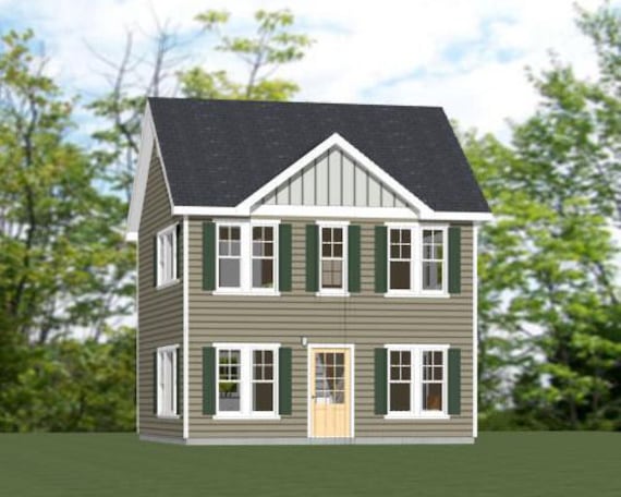 22x24 House -- 3-bedroom 3-bath -- 987 Sq Ft -- PDF Floor Plan