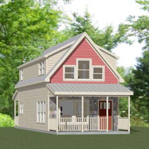 Casa 16x40 -- 1,193 pies cuadrados -- Plano de planta PDF -- Descarga instantánea -- Modelo 1C