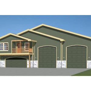 60x50 House -- 3-Bedroom 2.5-Bath -- 1,703 sq ft -- PDF Floor Plan -- Instant Download -- Model 1G