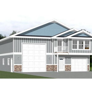 40x48 House -- 3-Bedroom 2.5-Bath -- 1,613 sq ft -- PDF Floor Plan -- Instant Download -- Model 4