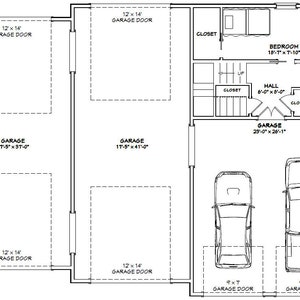 60x44 House 3-bedroom 3-bath 1,415 Sq Ft PDF Floor Plan Instant ...