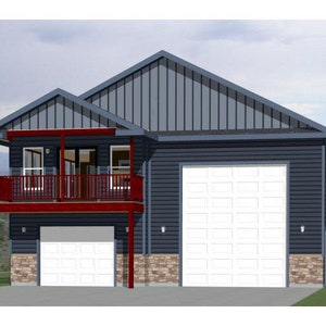 36x42 House -- 1-Bedroom 1.5-Bath -- 853 sq ft -- PDF Floor Plan -- Instant Download -- Model 2A