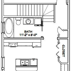 40x42 House 1-bedroom 1.5-bath 1,153 Sq Ft PDF Floor Plan Instant ...