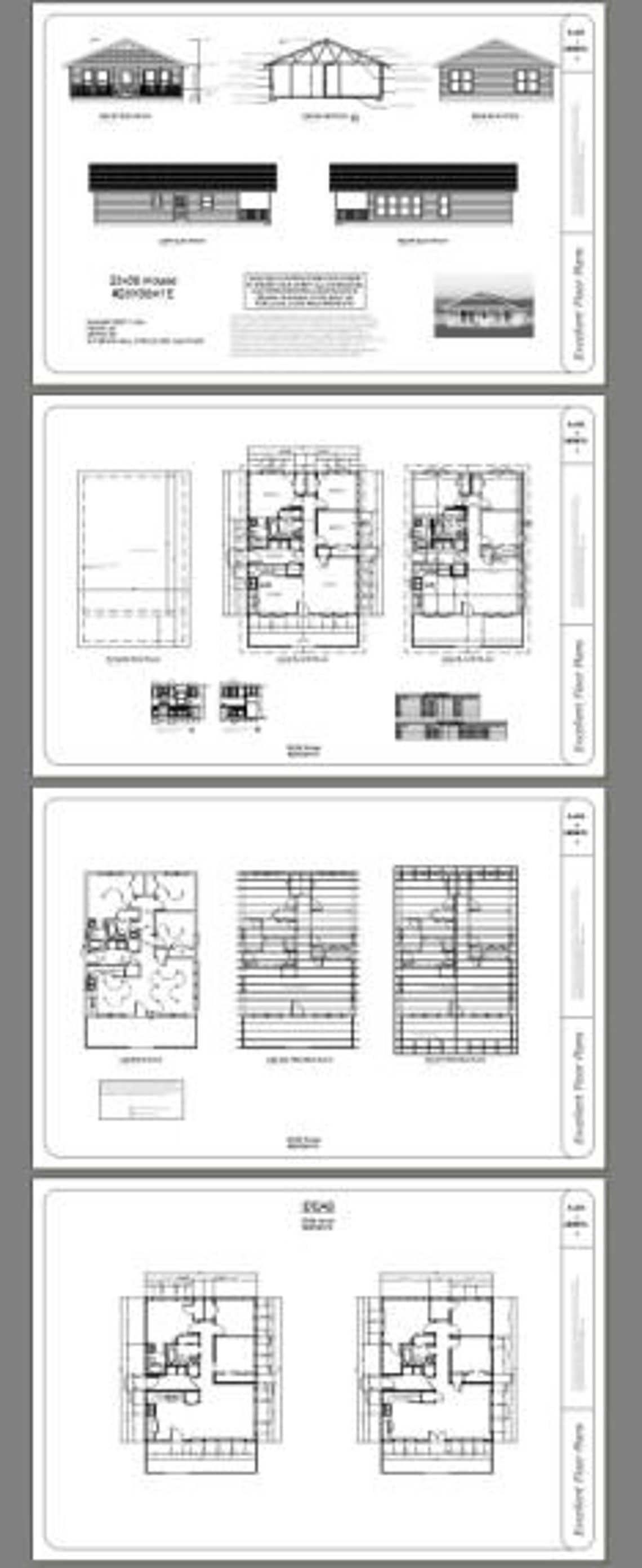 28x36 House 3-bedroom 2-bath 1,008 Sq Ft PDF Floor Plan Instant ...