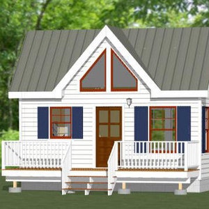 Casa pequeña 20x10 -- 1 dormitorio 1 baño -- 266 pies cuadrados -- Plano de planta PDF -- Descarga instantánea -- Modelo 1A
