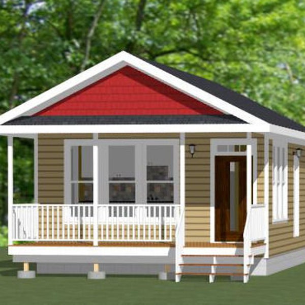 18x30 House -- 1-Bedroom 1-Bath -- 540 sq ft -- PDF Floor Plan -- Instant Download -- Model 4