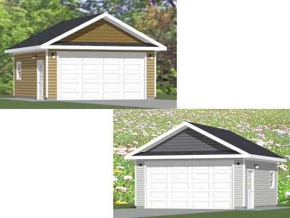 20x20 2-car Garages -- 400 Sq Ft -- 9ft Walls -- PDF Floor