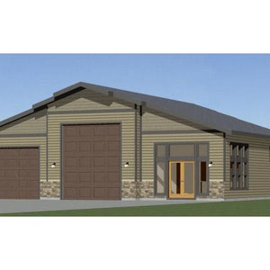 50x48 Garage -- 1 BR 1 BA -- PDF Floor Plan -- 2,274 sq ft -- Instant Download -- Model 3