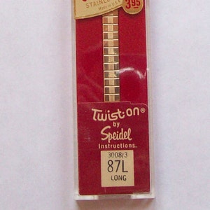 New Old Stock - Vintage 1960’s SPEIDEL TWIST-ON Ladies Gold Tone Stainless Steel Expansion Watch Band – Long Length - 3008/3 – Multiples -