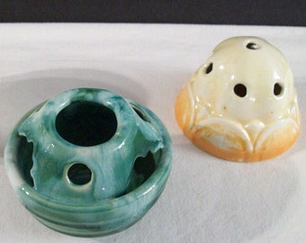 CERAMIC FLOWER FROGS – Fundy, Canada – Czech Lusterware – Vintage 1950’s-60’s – Your Choice – Flower Arranging