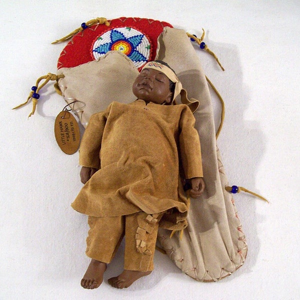 Daddy’s Long Legs African American Doll – LITTLE HAWK – DLL99A – Karen Germany – Daddy Long Legs Doll – Native American Doll - LE - Signed -