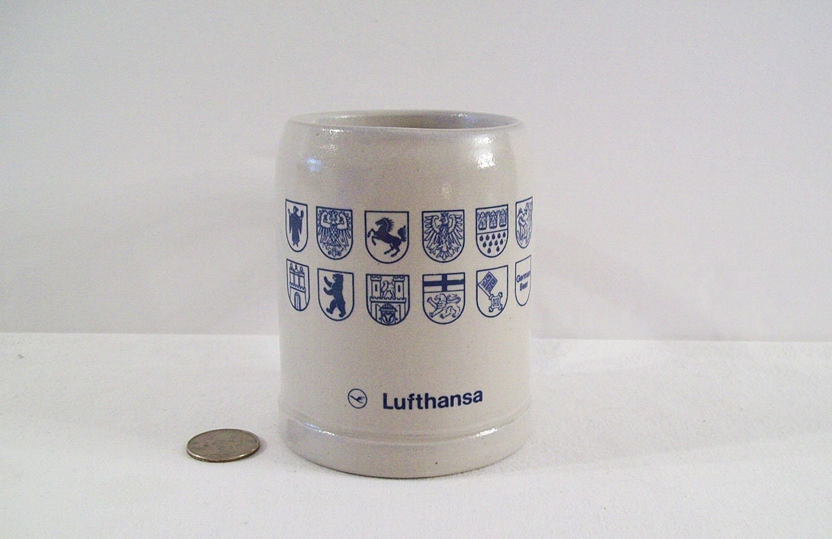 Lufthansa Thermos Mug, Silver-coloured / Black - Worldshop