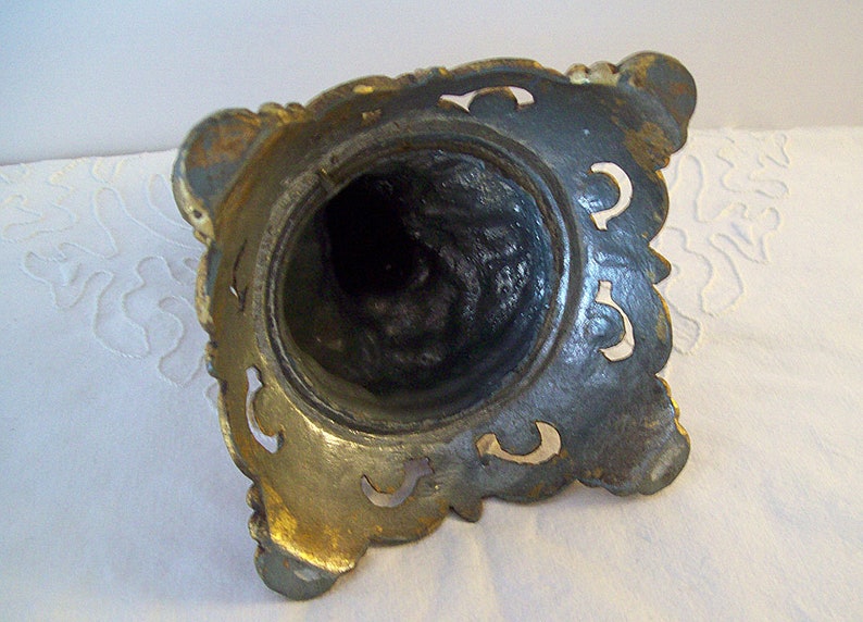 BOHEMIAN NUDE GIRL Lamp Base \u2013 Gilded \u2013 Ornate \u2013 Spelter Casting \u2013 Very 1920\u2019s-1930/'s \u2013Hollywood Regency\u2013 Boho Decorator Item \u2013 Base Only